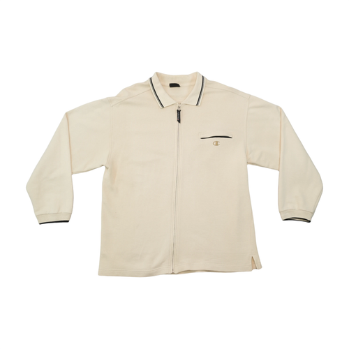 Champion Vintage Cotton Blend Full Zip Knit Jacket