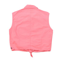 Polo Jeans Co. Ralph Lauren Pink Cotton Sleeveless Tie-Front Blouse