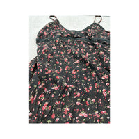 Top de alças Bluoltre floral com Acabamento em renda