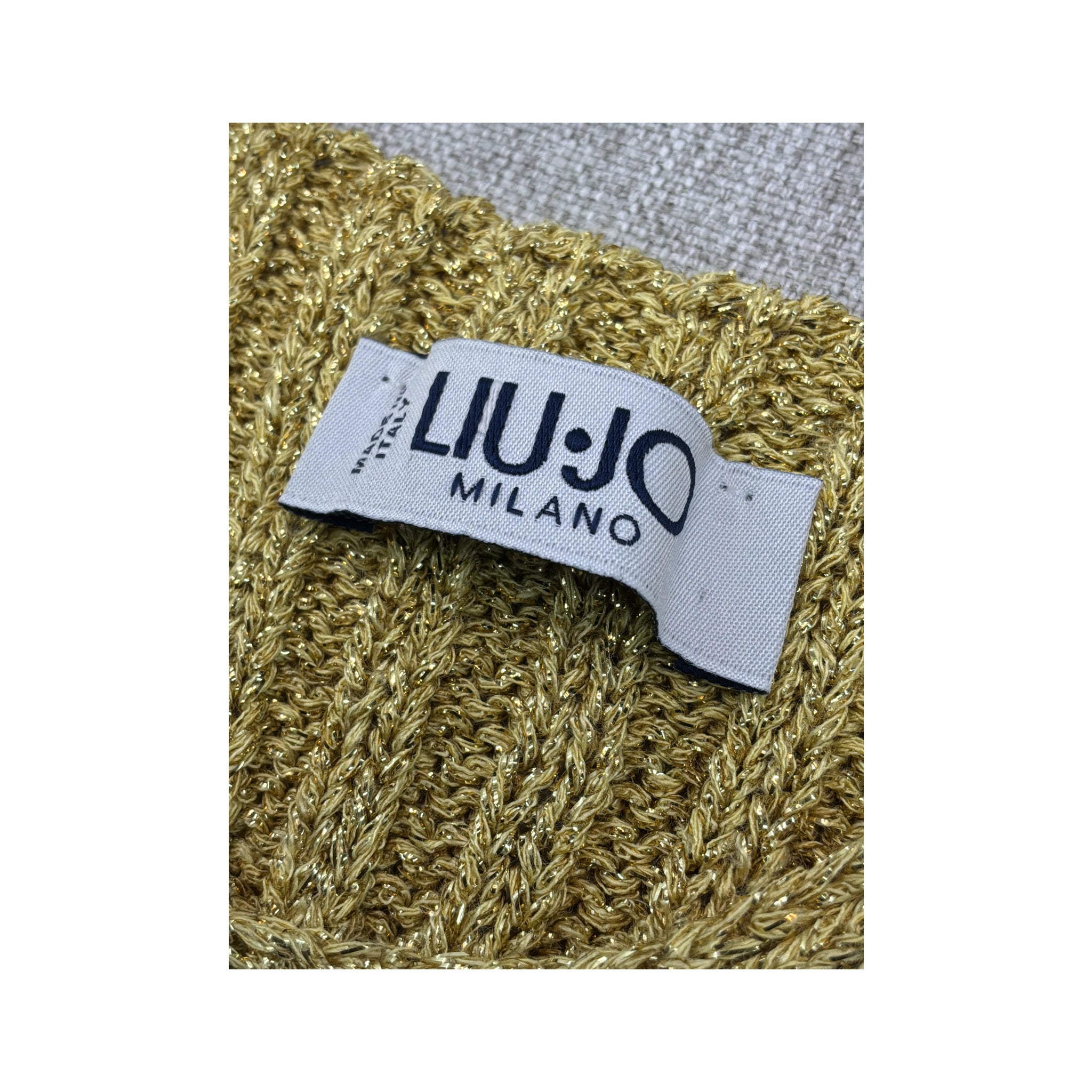 Top de alças de malha Canelada Liu Jo Milano Metalizado