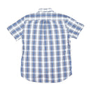 Blue & Beige Checkered Button Up Shirt