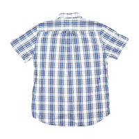 Blue & Beige Checkered Button Up Shirt