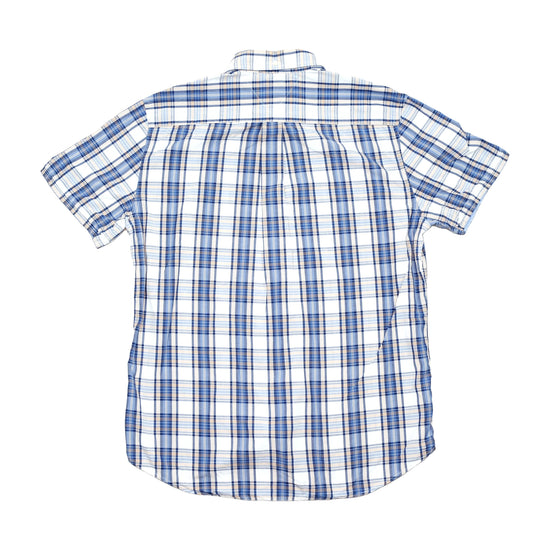Blue & Beige Checkered Button Up Shirt
