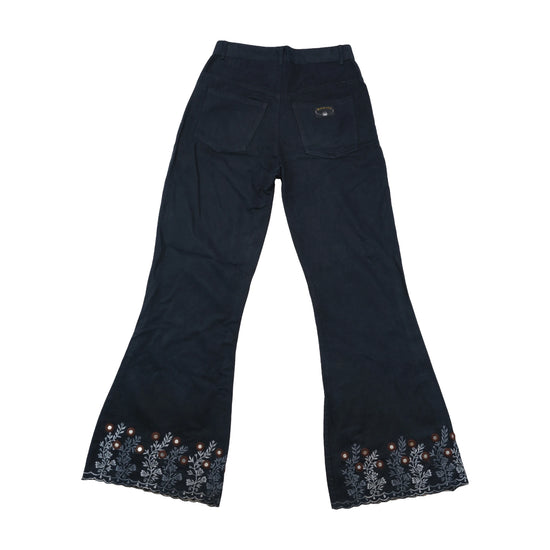 Siddharta Vintage Embroidered Cotton Flare Pants
