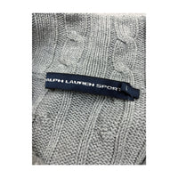 Gray Cable Knit Zip Sweater