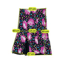 Multicolor Polka Dot and Pink Floral Paneled Flowy Midi Skirt