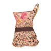 One Shoulder Mixed Print Asymmetrical Dress
