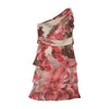 Le Group Woman Floral One Shoulder Ruffle Dress