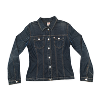 Miss Sixty Fitted Dark Wash Cotton Denim Jacket