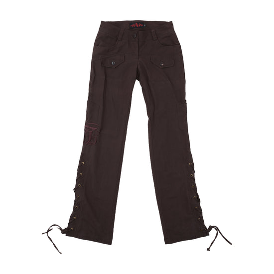 Americo Tavar Embroidered Lace-Up Cotton Pants