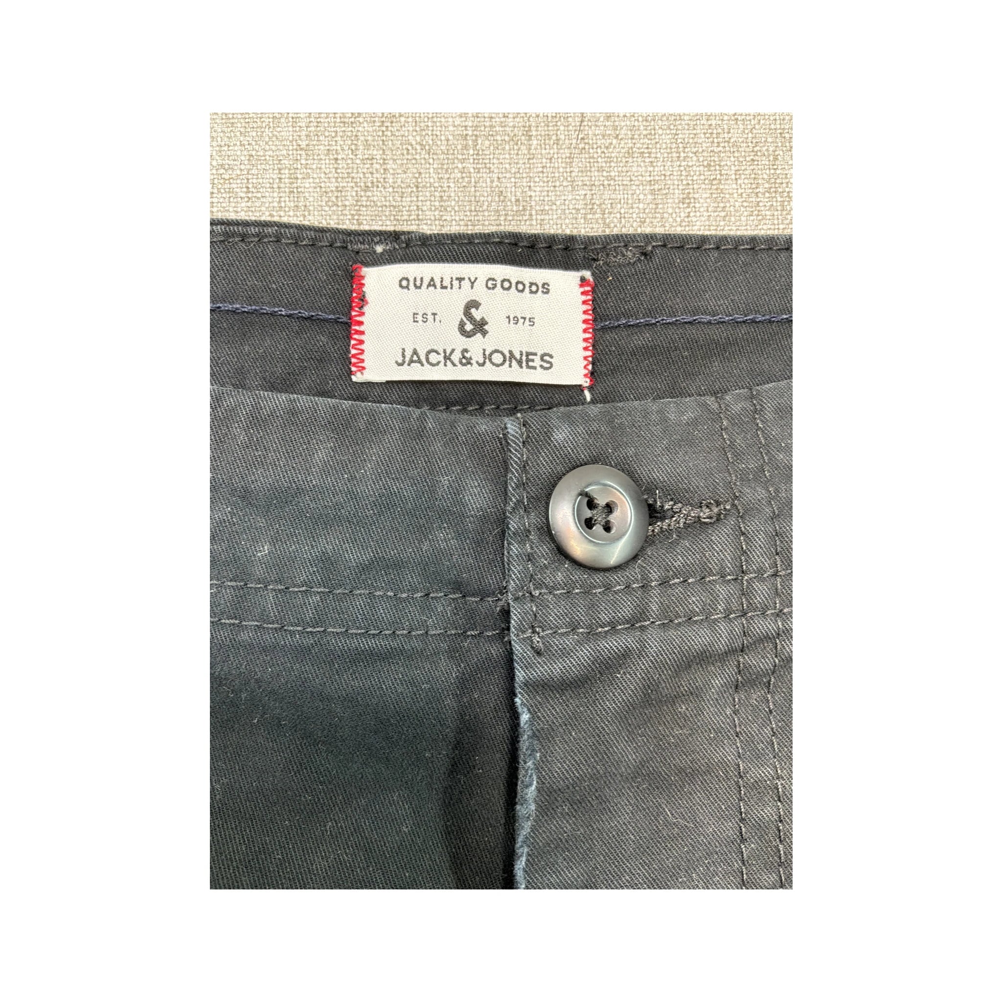 Jack & Jones Black Cotton Cargo Shorts