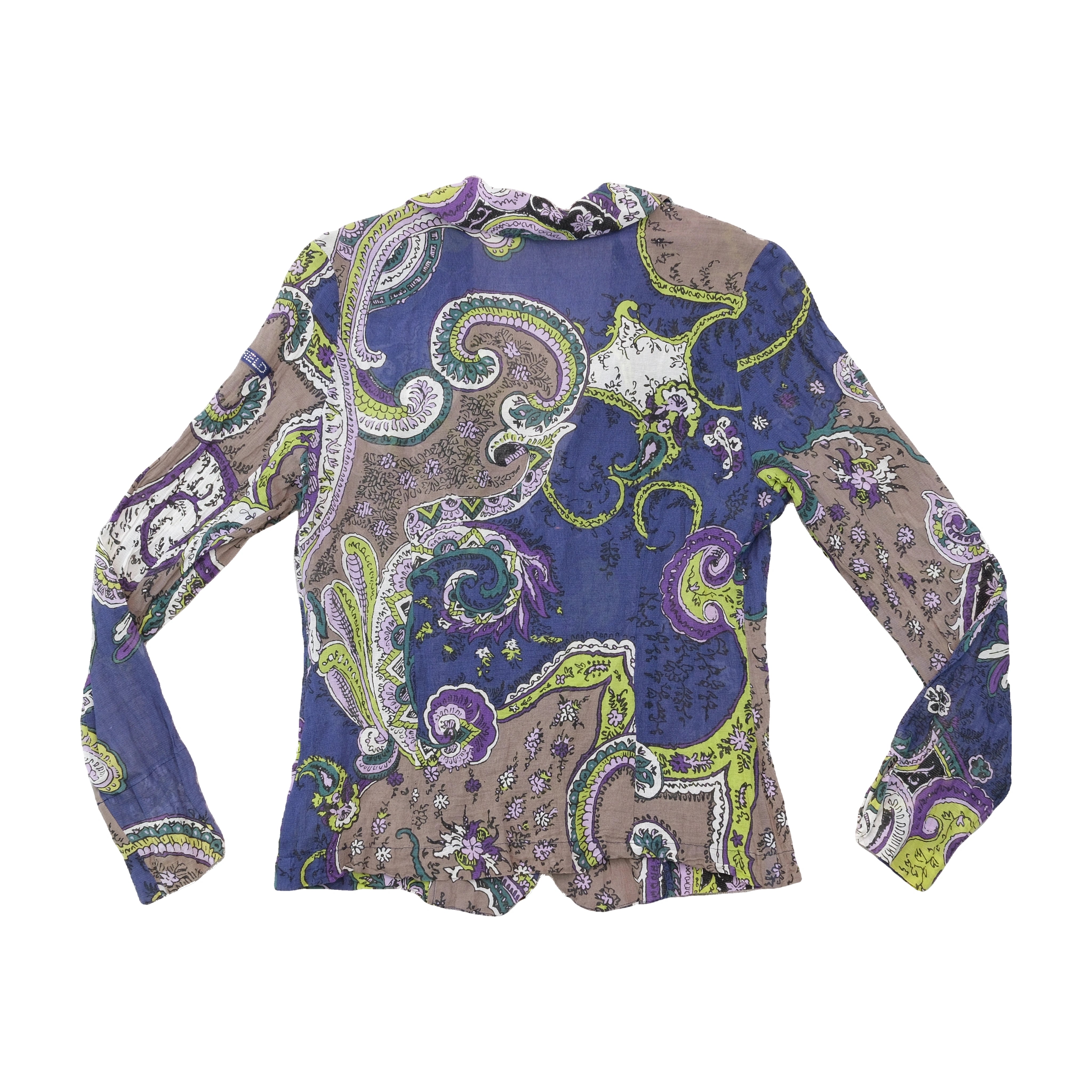 Airfield Paisley Print Cotton Blend Blouse