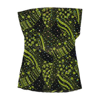 Top de alças Halter com estampado abstrato e Glitter