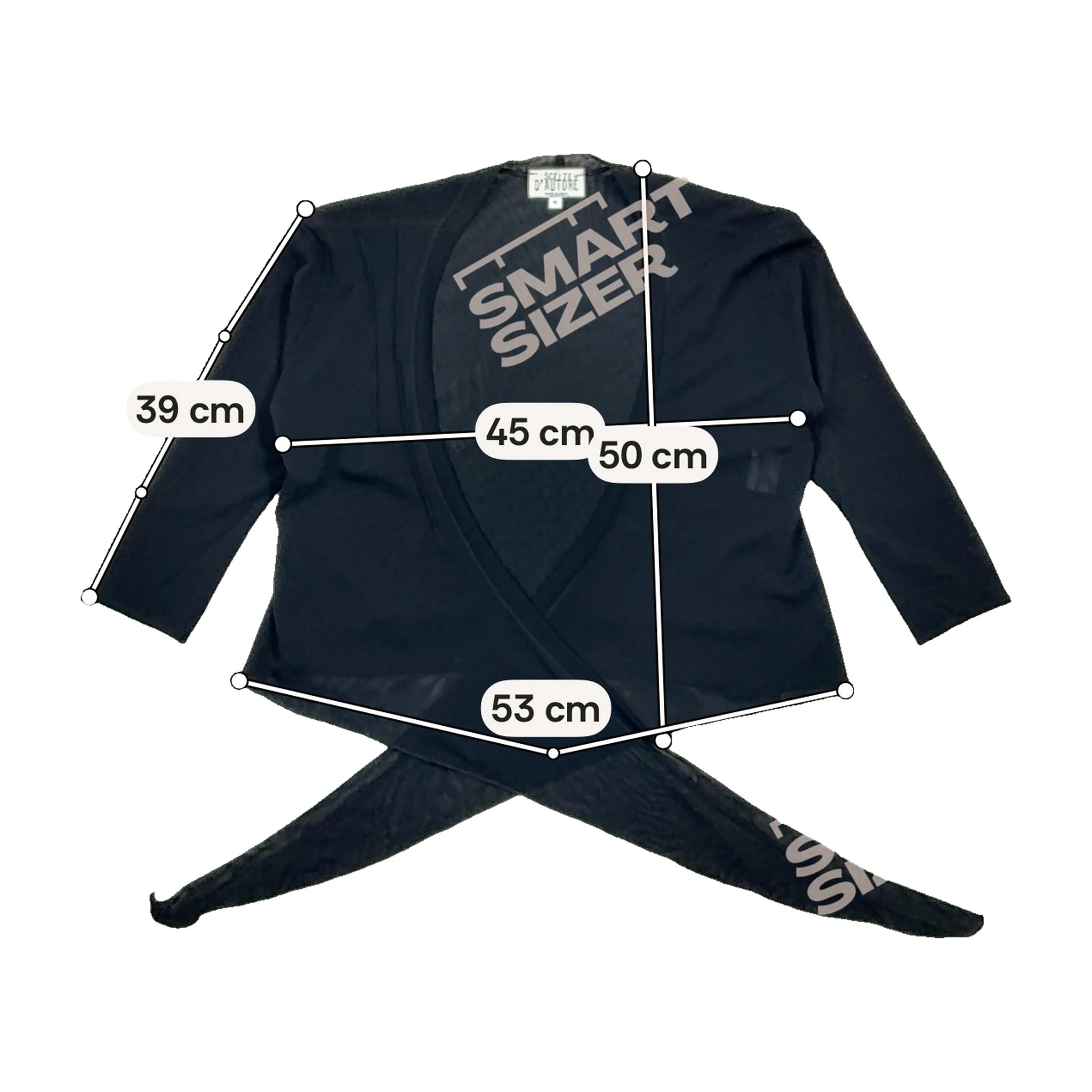 Black Transparent Wrap Cardigan