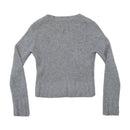 Miss Sixty Gray V-Neck Lambswool Sweater
