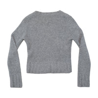 Miss Sixty Gray V-Neck Lambswool Sweater