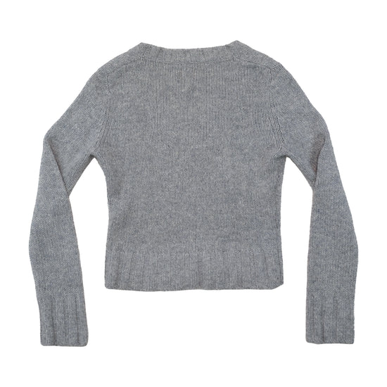 Miss Sixty Gray V-Neck Lambswool Sweater