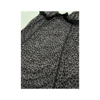 OshO Leopard Print Sheer Mesh Babydoll Slip Dress