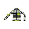 emo! Striped Zip Front Knit Sweater
