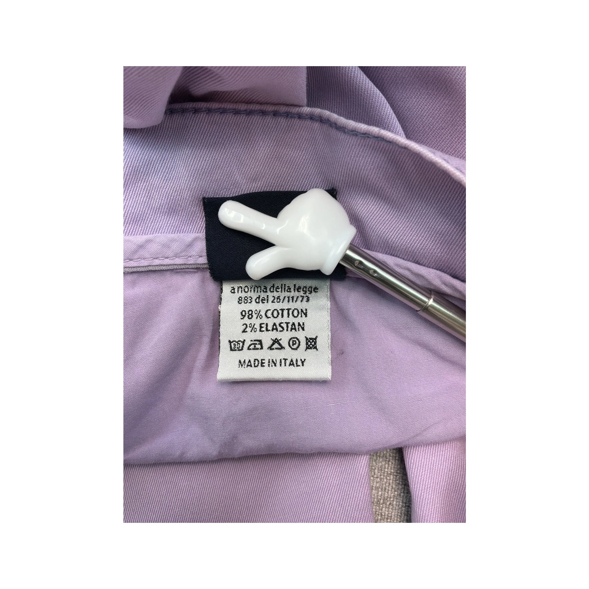 Fay Lilac Slim Fit Five-Pocket Cotton Pants