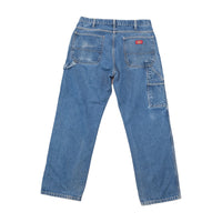 Calças de ganga de carpinteiro Dickies vintage em algodão Desbotados