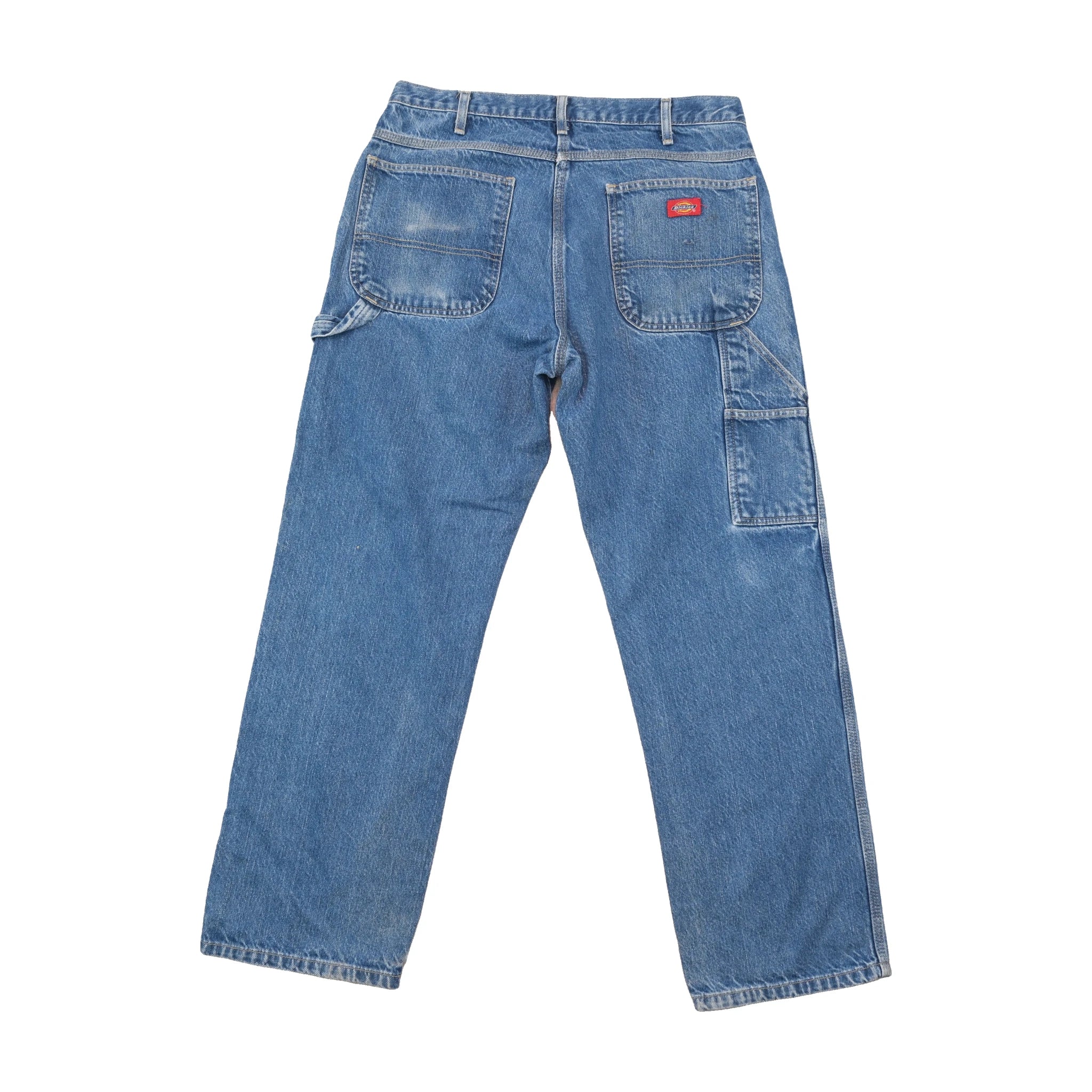 Calças de ganga de carpinteiro Dickies vintage em algodão Desbotados