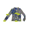 Airfield Paisley Print Cotton Blend Blouse