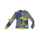 Airfield Paisley Print Cotton Blend Blouse