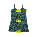 Coolwater Blue Black Baroque Print Tie Front Tank Top