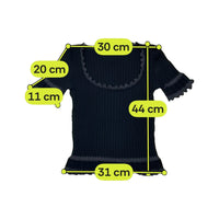 Blumarine Ribbed Ruffle Trim Sweater