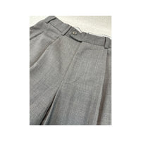 Vince Charcoal Pleated Cuffed Trousers