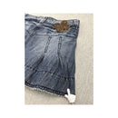 Miss Sixty Denim Mini Skirt with Flap Pockets and Clover Appliqué