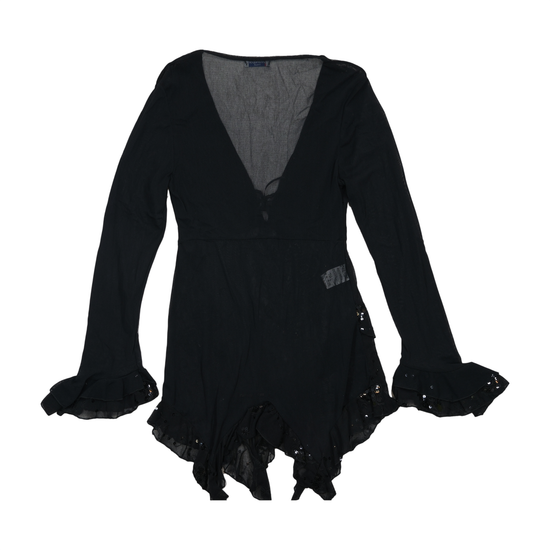 Blusa Transparente Standpoint Italia Bordada com Lantejoulas
