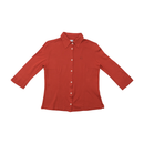 Italian Made Cotton Piqué Button-Front Shirt