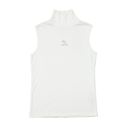 Guess Jeans Sleeveless High Neck Cotton Tank Top