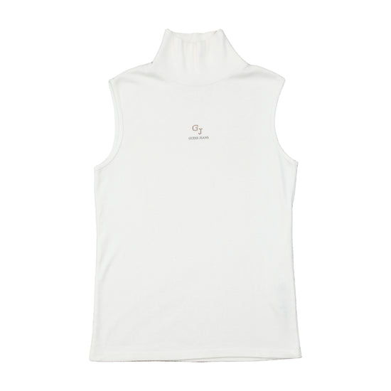 Guess Jeans Sleeveless High Neck Cotton Tank Top