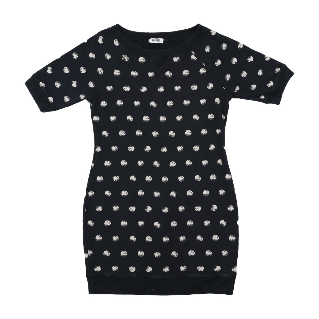 Moschino Cheap and Chic Moon Print Cotton Sweatshirt Dress