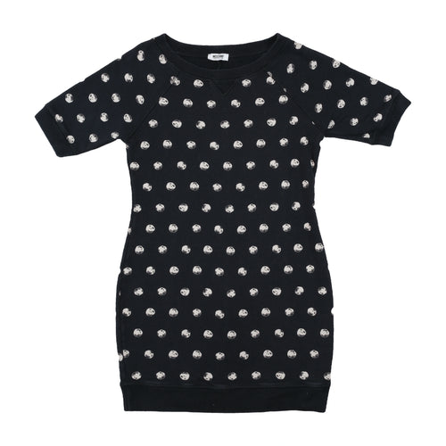 Moschino Cheap and Chic Moon Print Cotton Sweatshirt Dress