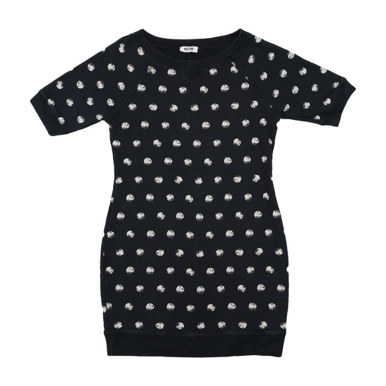 Moschino Cheap and Chic Moon Print Cotton Sweatshirt Dress