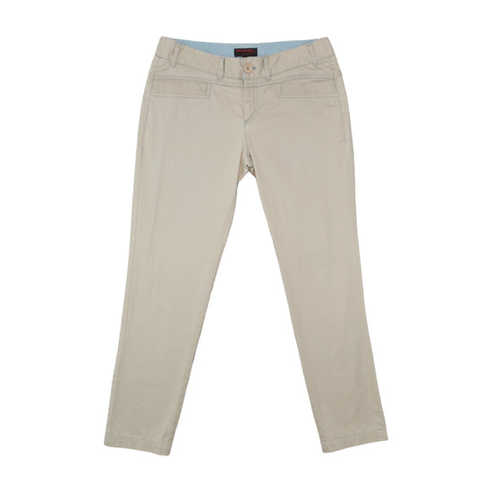 Ana Sousa Blue-Trim Cotton Chino Jeans