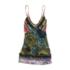 Fracomina Patchwork Ruffle Trim Slip Dress