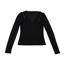 Rossella Sport Vintage Black Sheer Sequin Detail Polyester Blouse