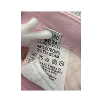 Calças à boca de sino Overdrive em algodão Elástico rosa de Cintura Descida