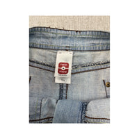 Here + There Denim Yoke Tiered Cotton Maxi Skirt