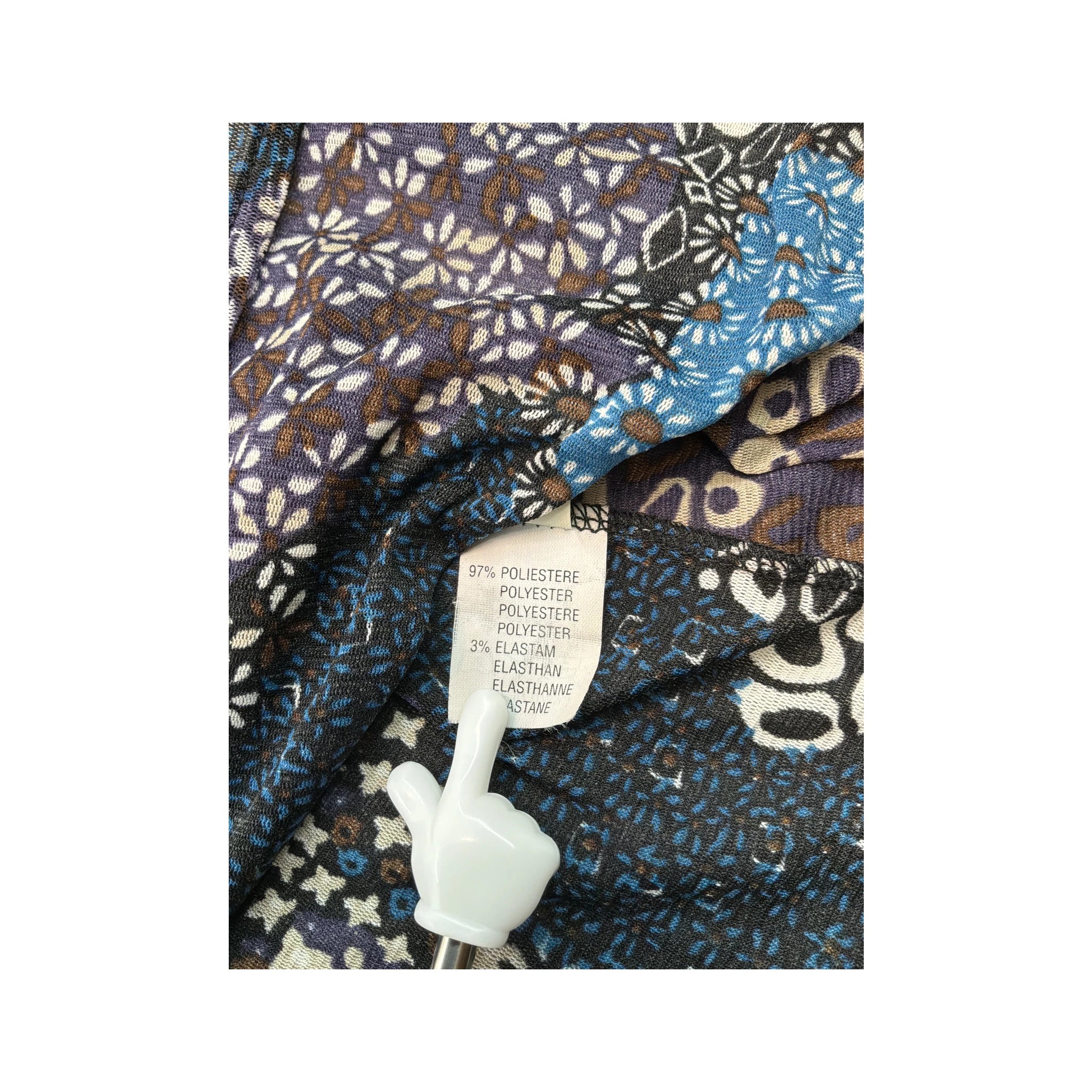 Sheer Patchwork Print Tie Front Cardigan (Repriced)