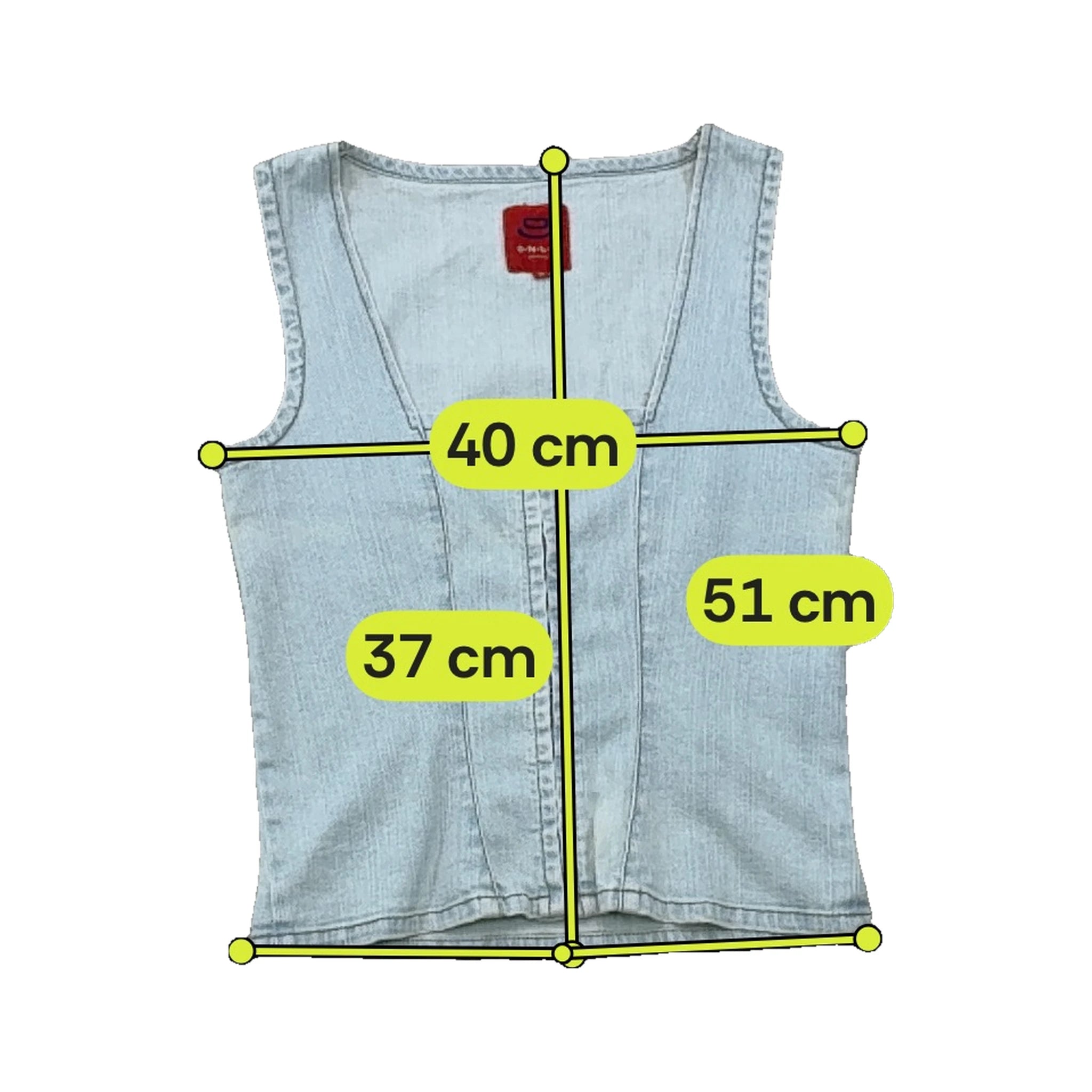 Only Jeans Light Wash Denim Tank Top