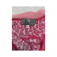 Vestido Lingerie AA Milano Belle Marie rosa com Acabamento em Rede de Leopardo