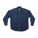 Versace Blue Denim Western Button Up Shirt