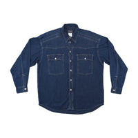 Versace Blue Denim Western Button Up Shirt