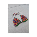 Hand Crochet Multicolor Halter Triangle Tank Top